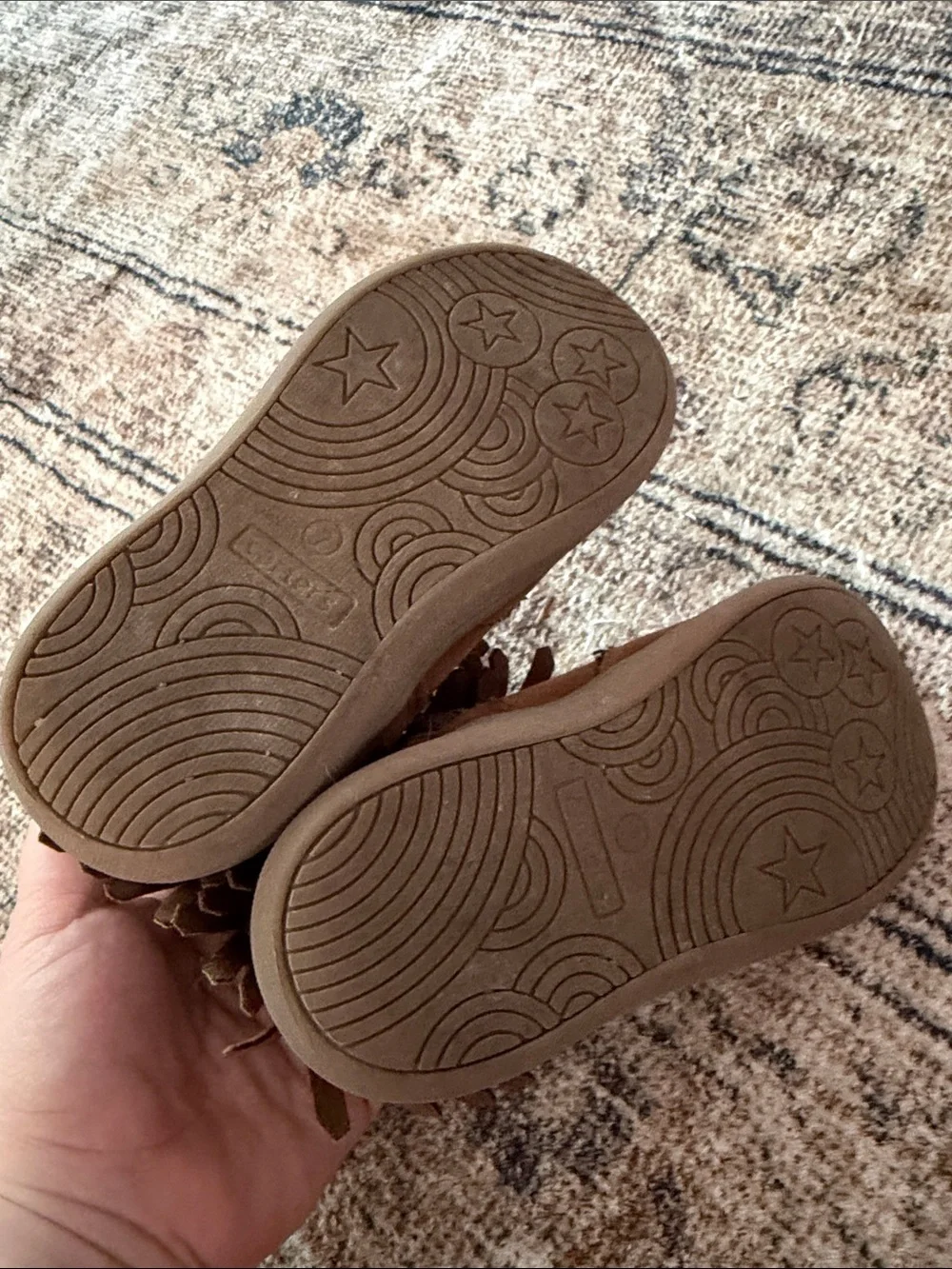Carter’s Brown Fringe Ankle Boots - Suede Toddler Shoes Size 7
